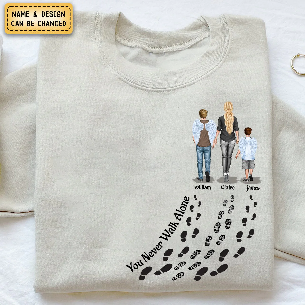 You Never Walk Alone - Personalized Sweatshirt For Loss Of Loved One - Image 4