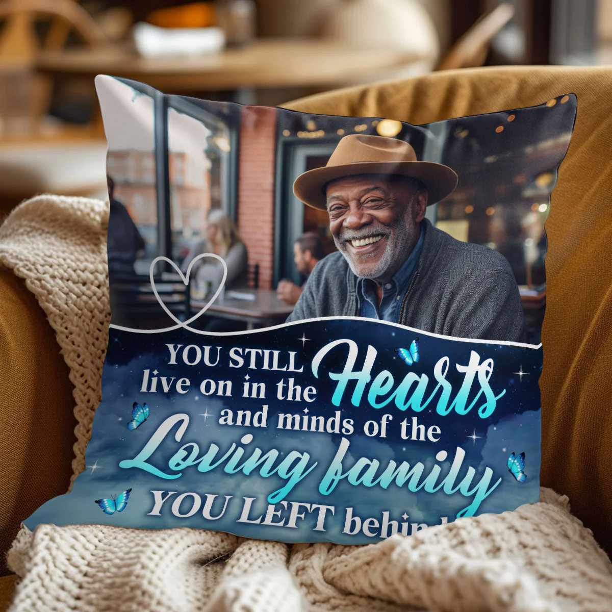 You Still Live On In The Hearts And Minds - Personalized Memorial Pillow - Image 2