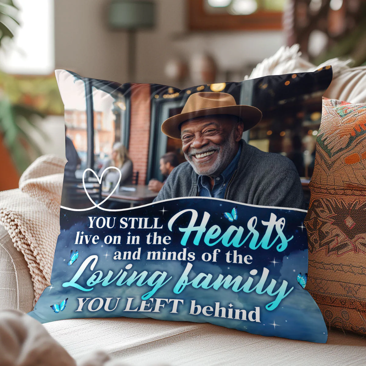You Still Live On In The Hearts And Minds - Personalized Memorial Pillow - Image 3