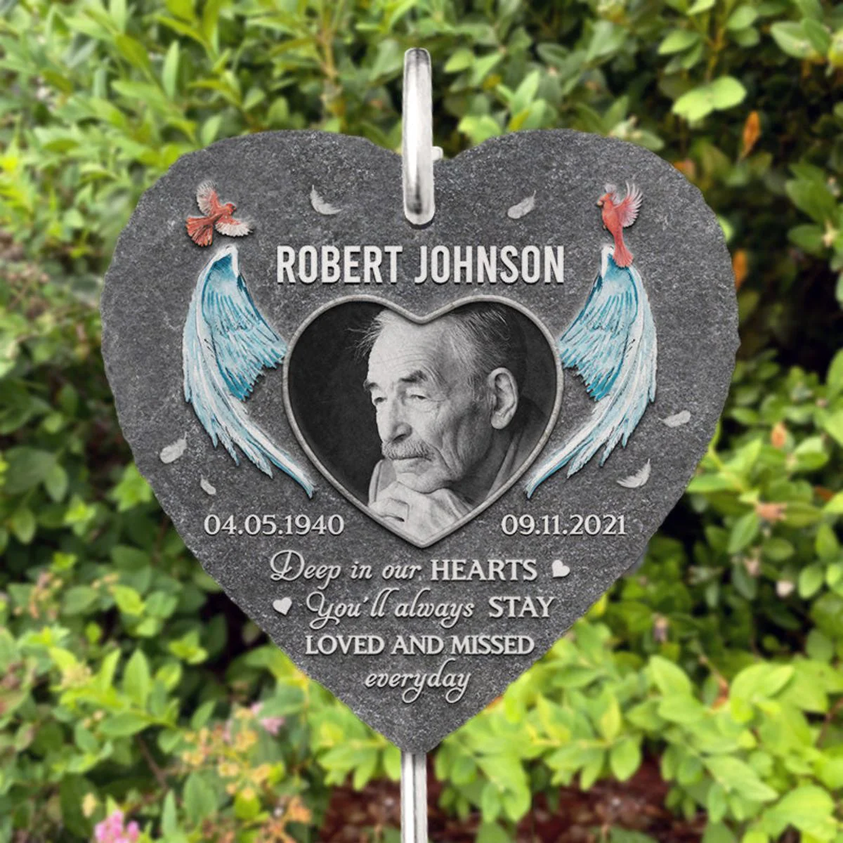 You Will Always Be Loved - Memorial Personalized Memorial Garden Slate & Hook - Image 3