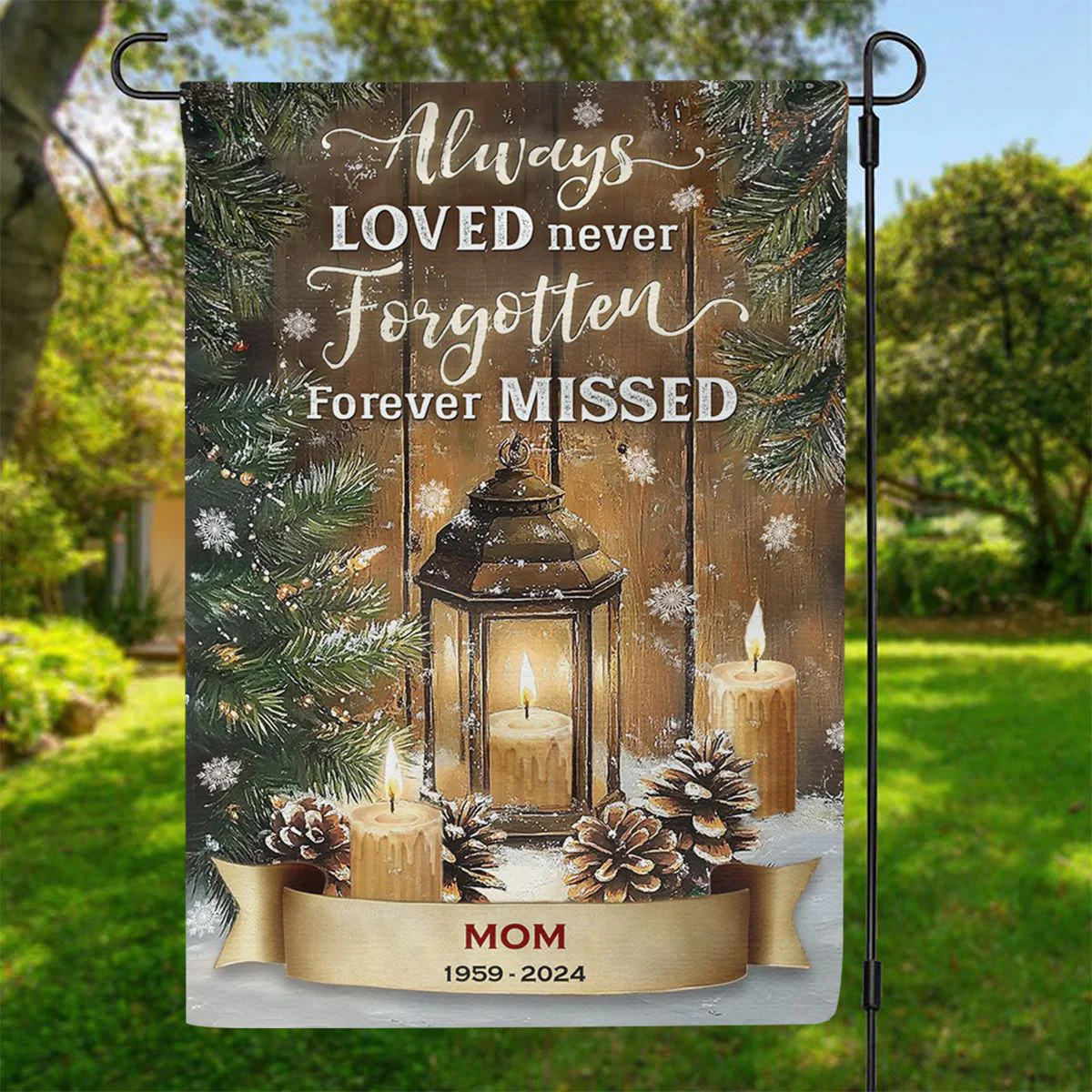 Your Light Will Always Shine In My Heart - Personalized Garden Flag, Memorial Gifts For Loss - Image 3