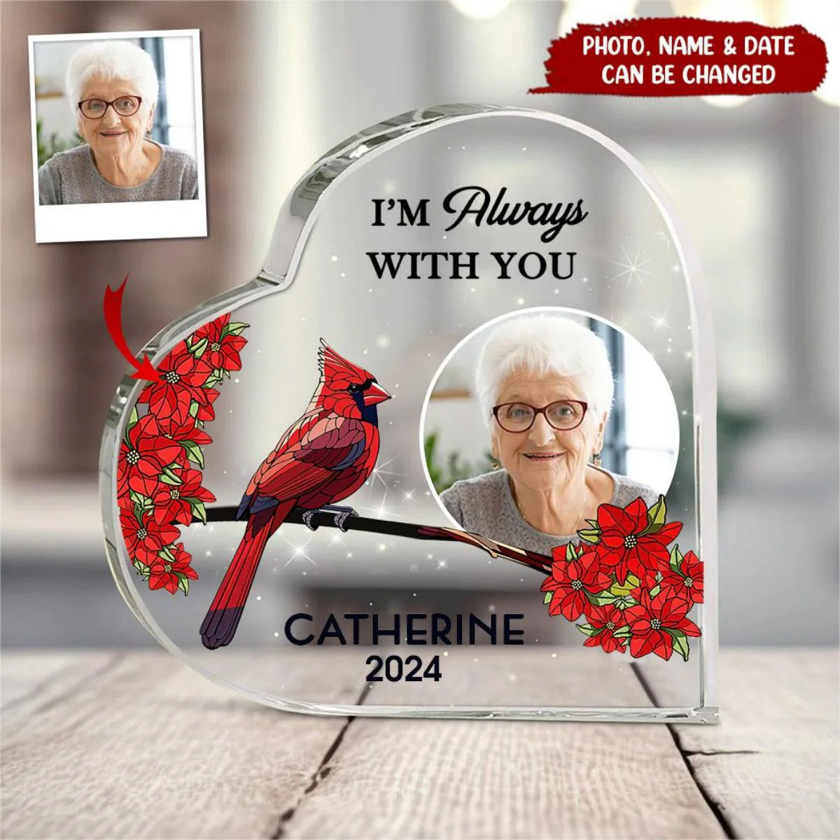 Your Light Will Always Shine In My Heart  - Personalized Memorial Plaque - Image 2
