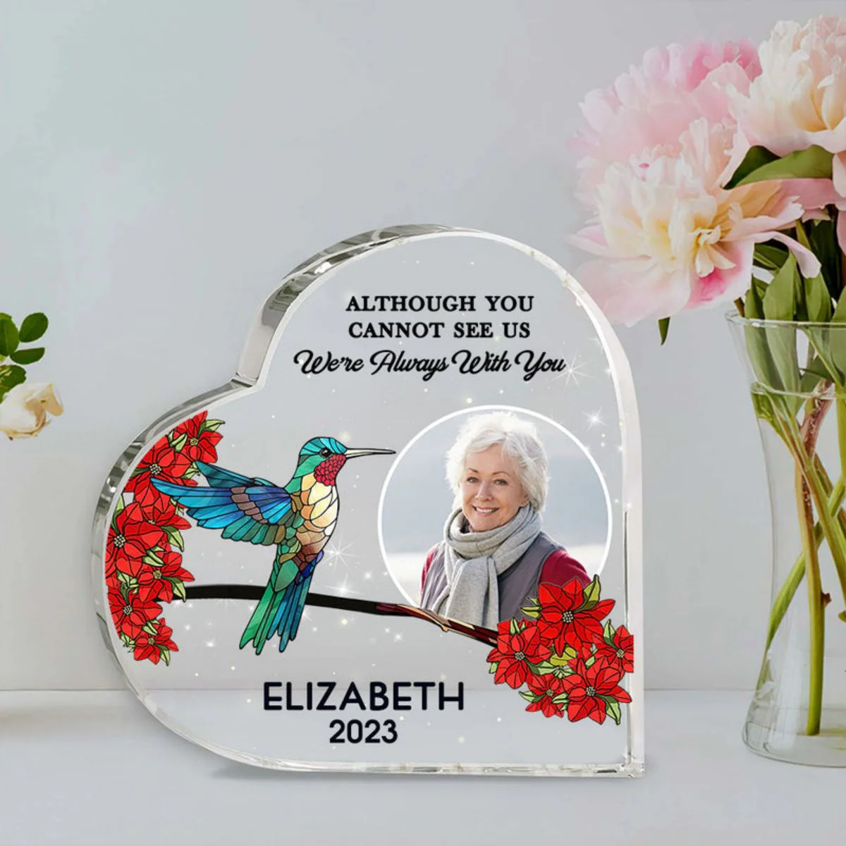 Your Light Will Always Shine In My Heart  - Personalized Memorial Plaque - Image 3