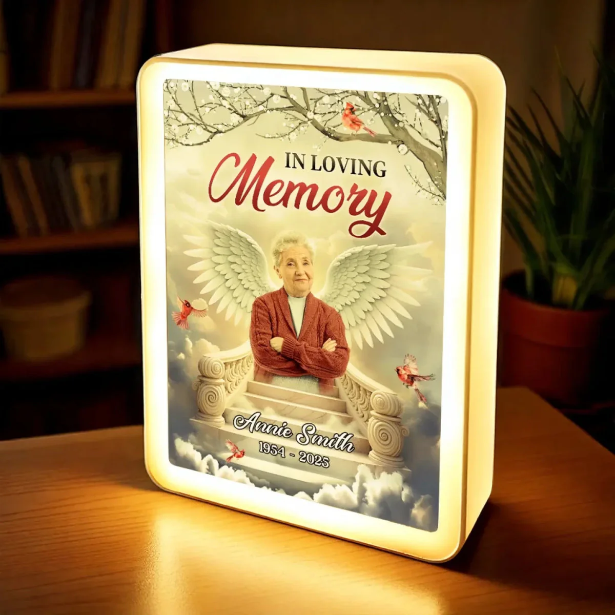 Your Spirit Will Forever Shine Bright - Memorial Personalized LED Mirror Frame Lamp - Image 3