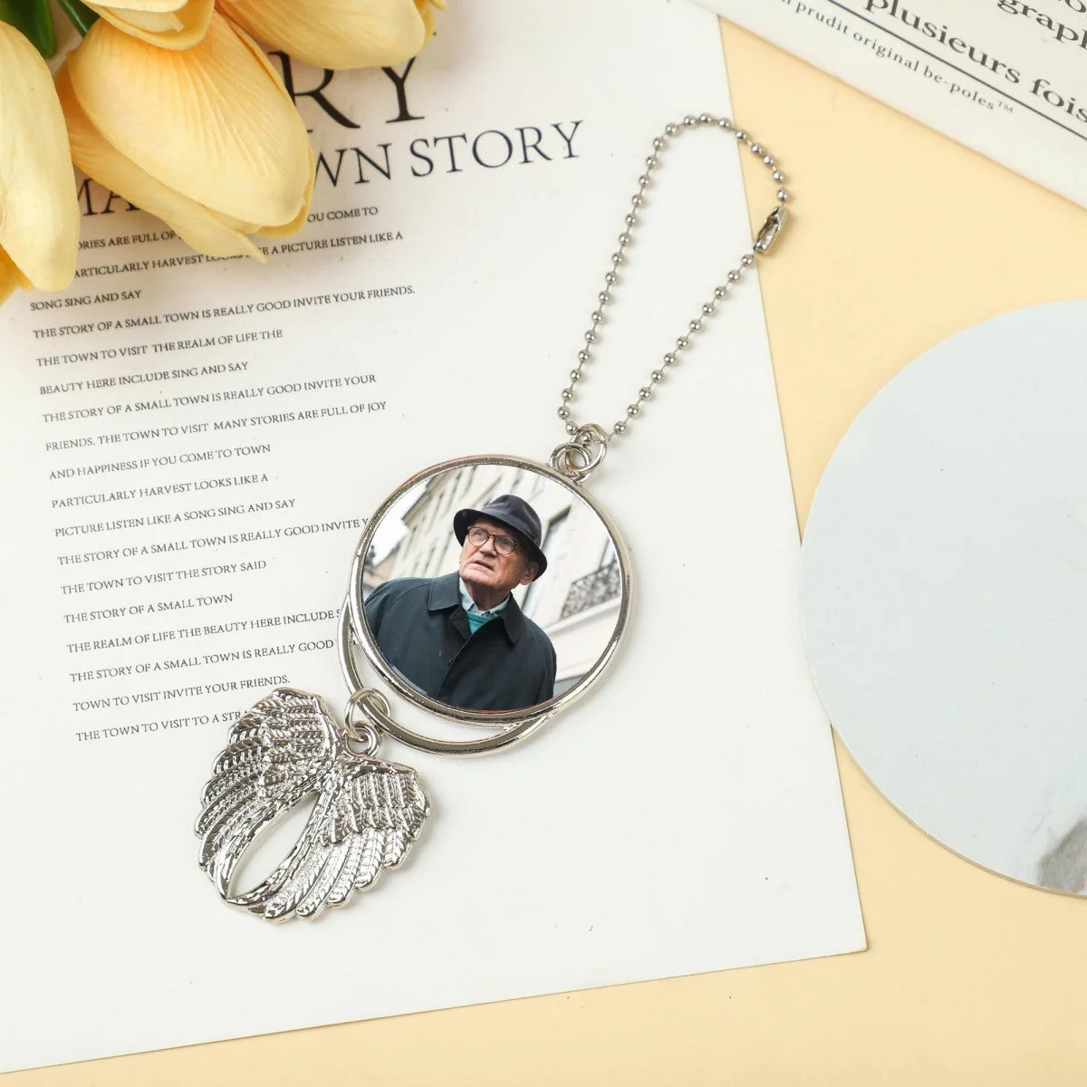 Your Wing Were Ready But My Heart Was Not Personalized Angel Memorial Charm - Image 5