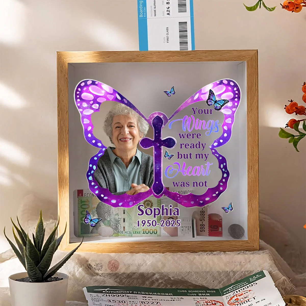 Your Wings Were Ready But My Heart Was Not - Personalized Memory Box - Image 2